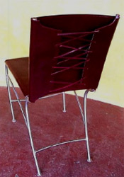 Aero Chair w/ Leather Corset Back & Seat