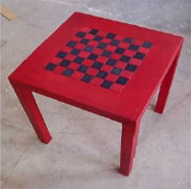 Leather Game Table