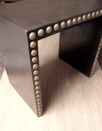 Leather Bench w/ Studs